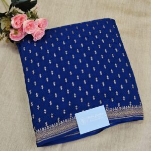 Royal Blue Zari Motif Saree